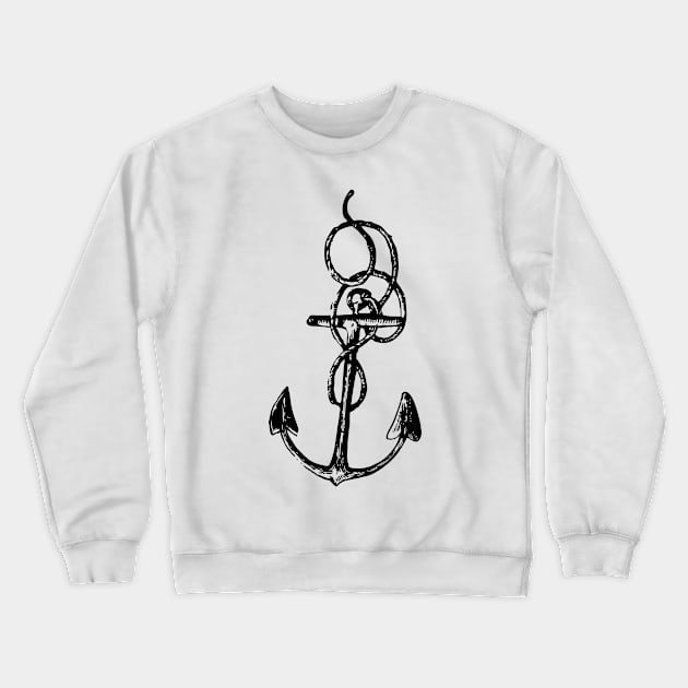 Anchor with rope Crewneck Sweatshirt by FisherCraft